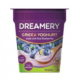 Dreamery Greek Yoghurt Made with Real Blueberries  Cup  90 grams